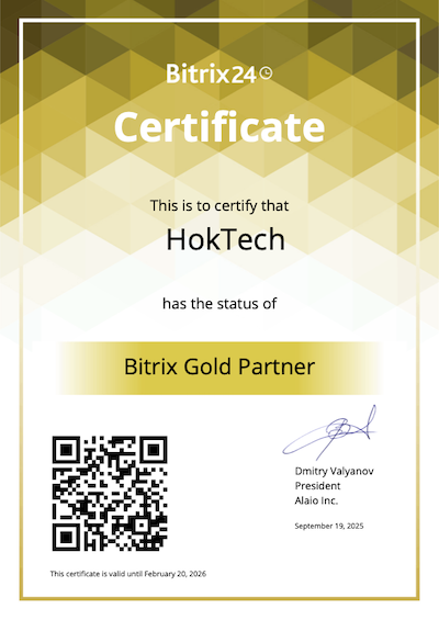 2026 Bitrix24 金牌合作夥伴