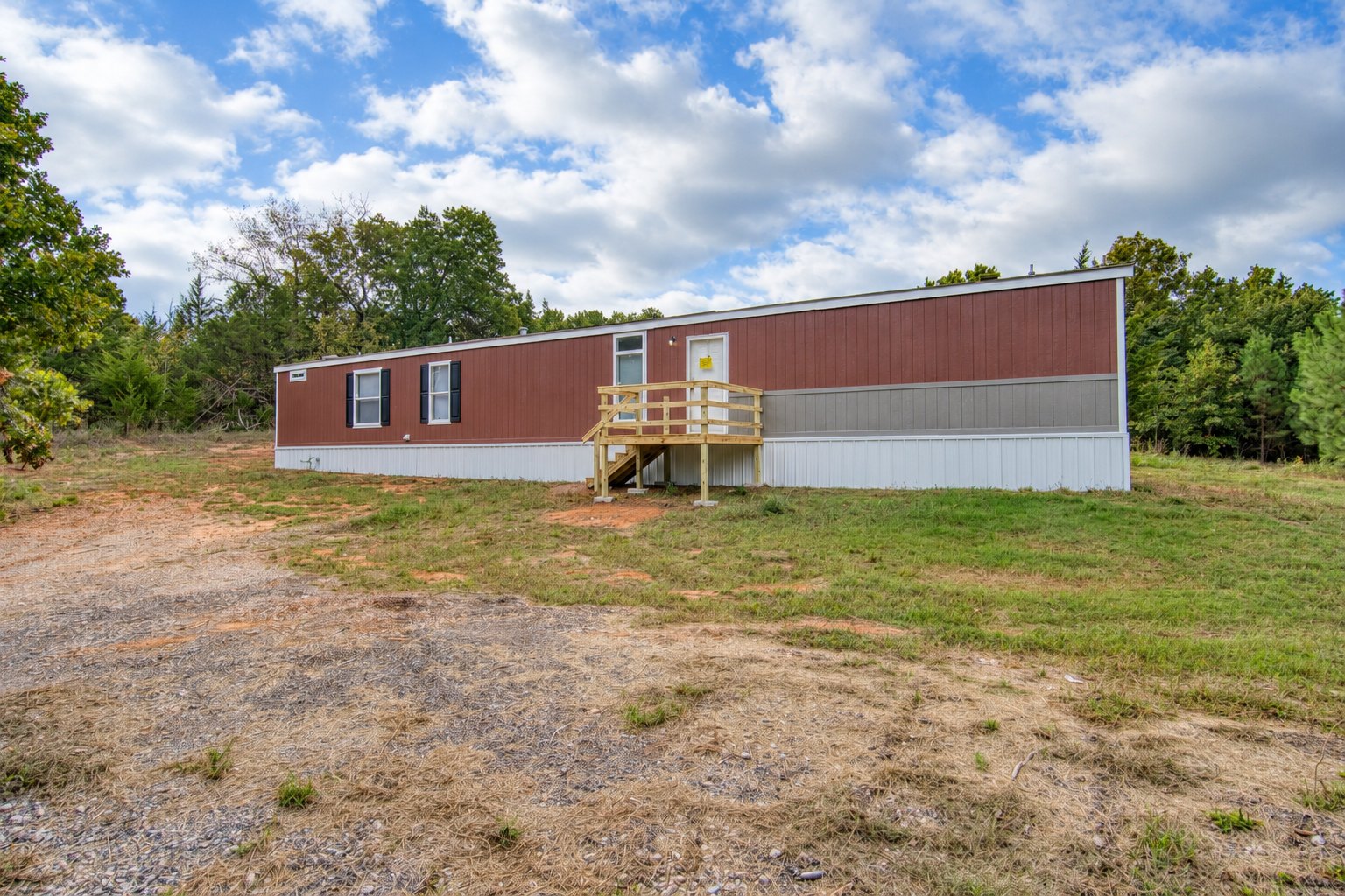 Front Exterior from Parking Area - 332707 E Caprock Dr, Wellston OK