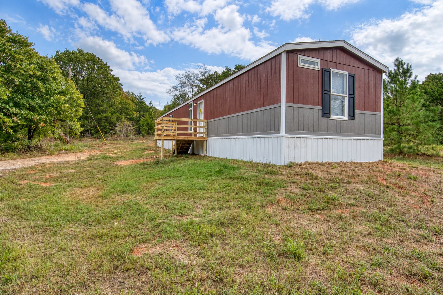 Side Exterior with Front Deck - 332707 E Caprock Dr, Wellston OK