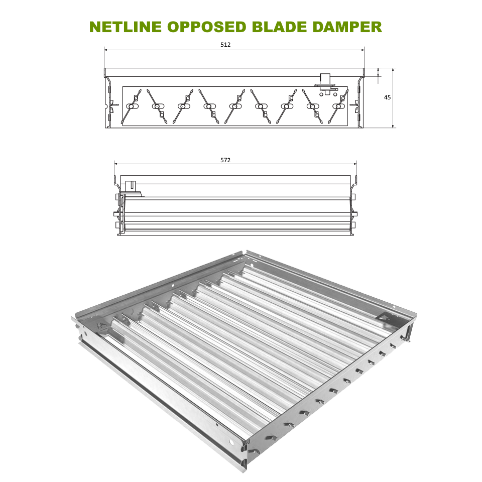 Netline Opposed Blade Damper