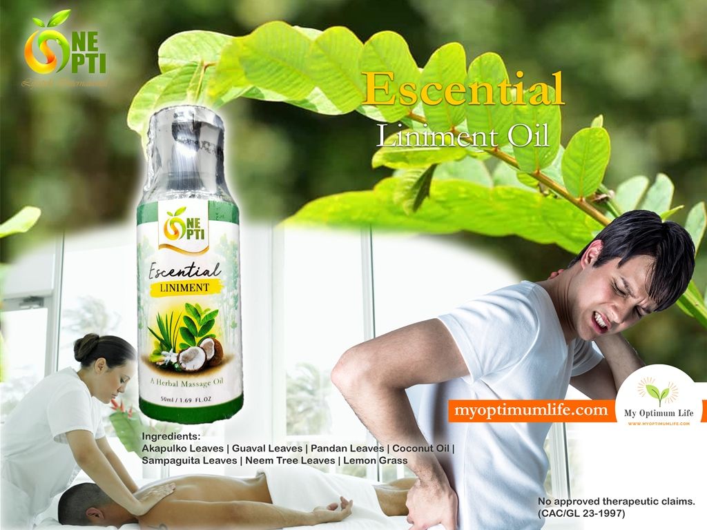 Escential Liniment Oil Optimum Life Distributor at One Opti Lifestyle International