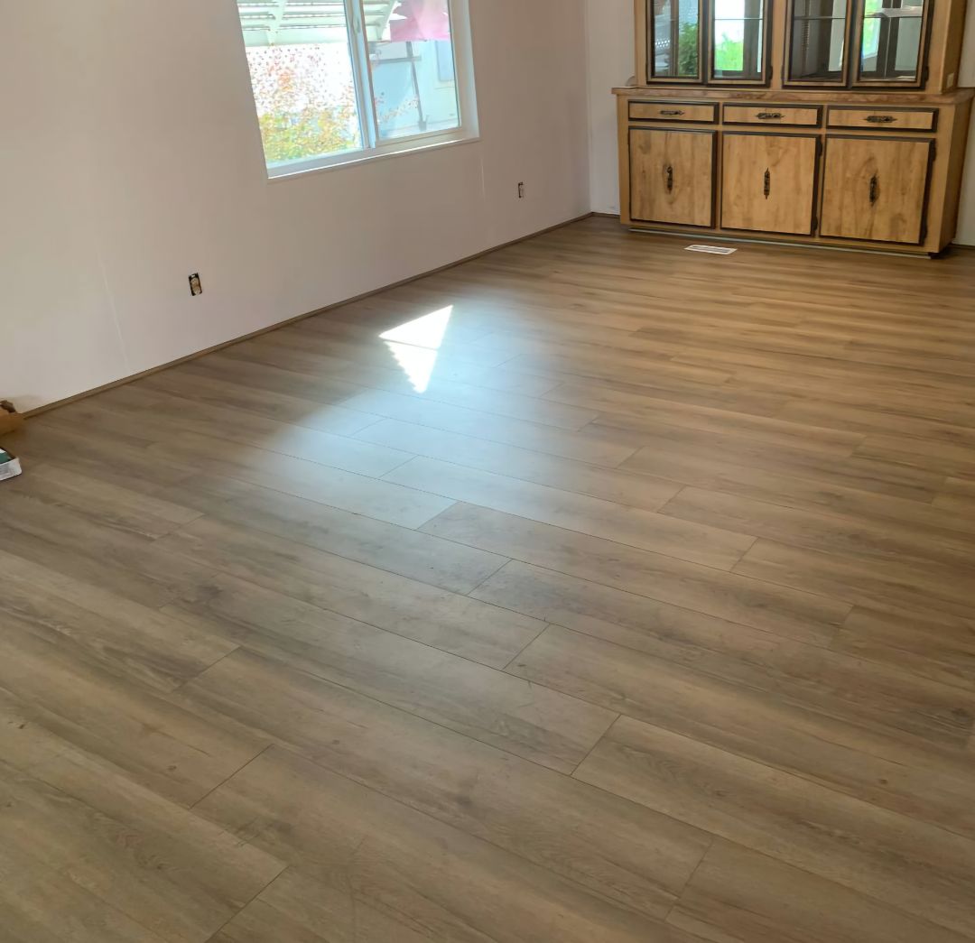 Luxury vinyl flooring sample