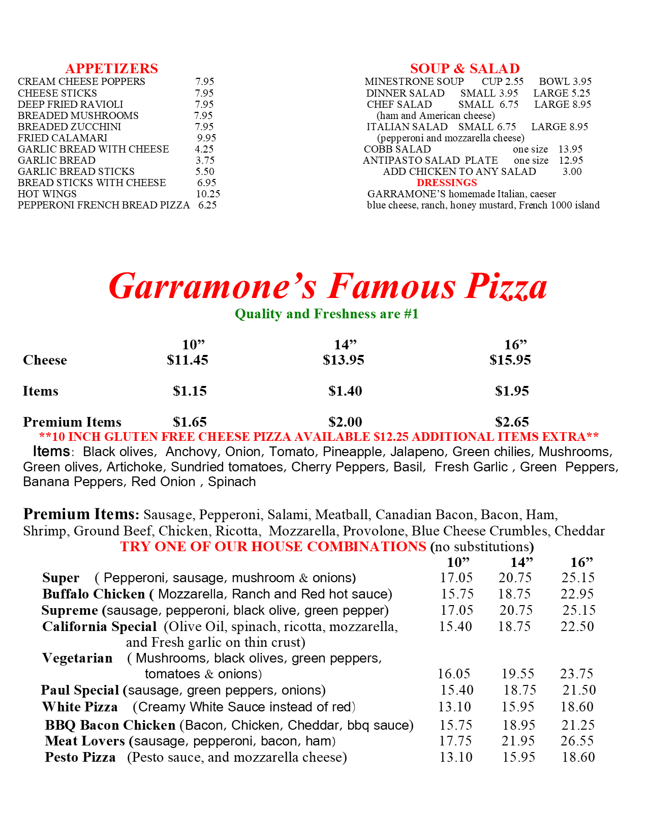 Garramone's Pizza and Italian Restaurant