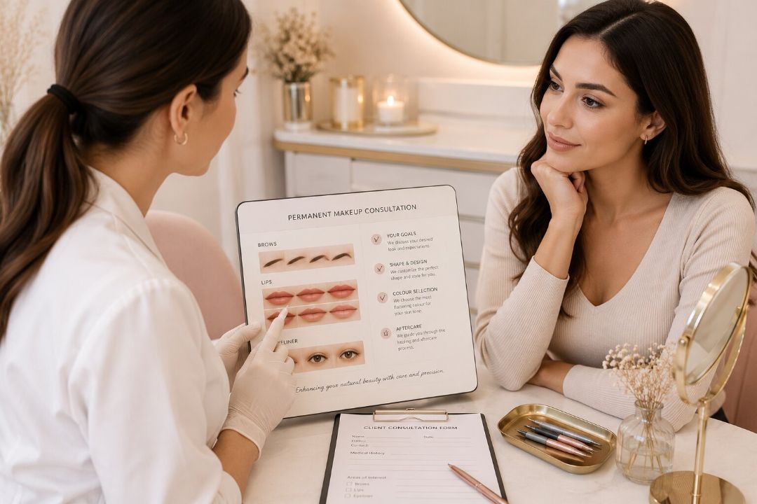 Permanent makeup consultation at LAVŌGUE
