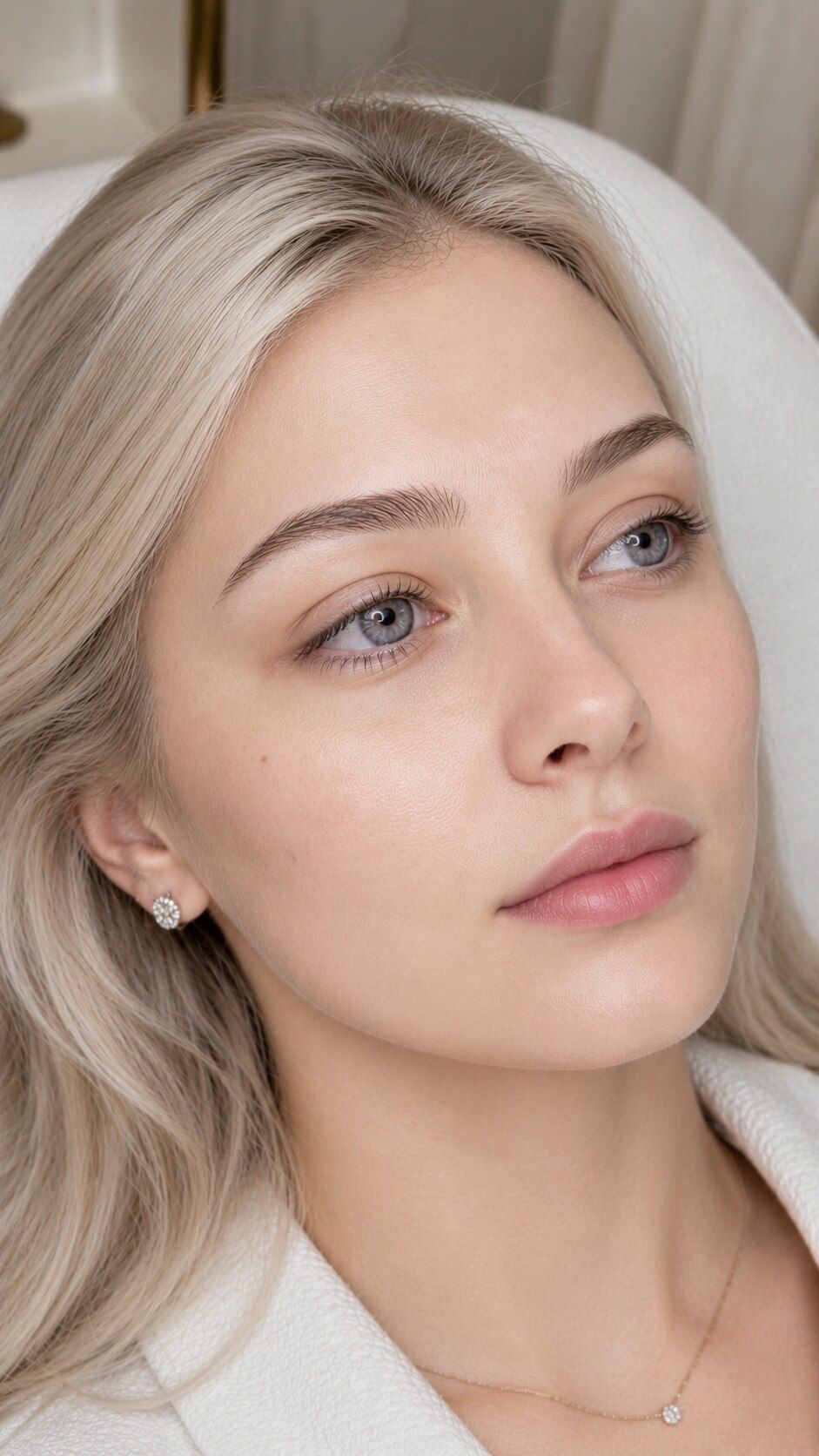 Eyes before permanent eyeliner enhancement treatment