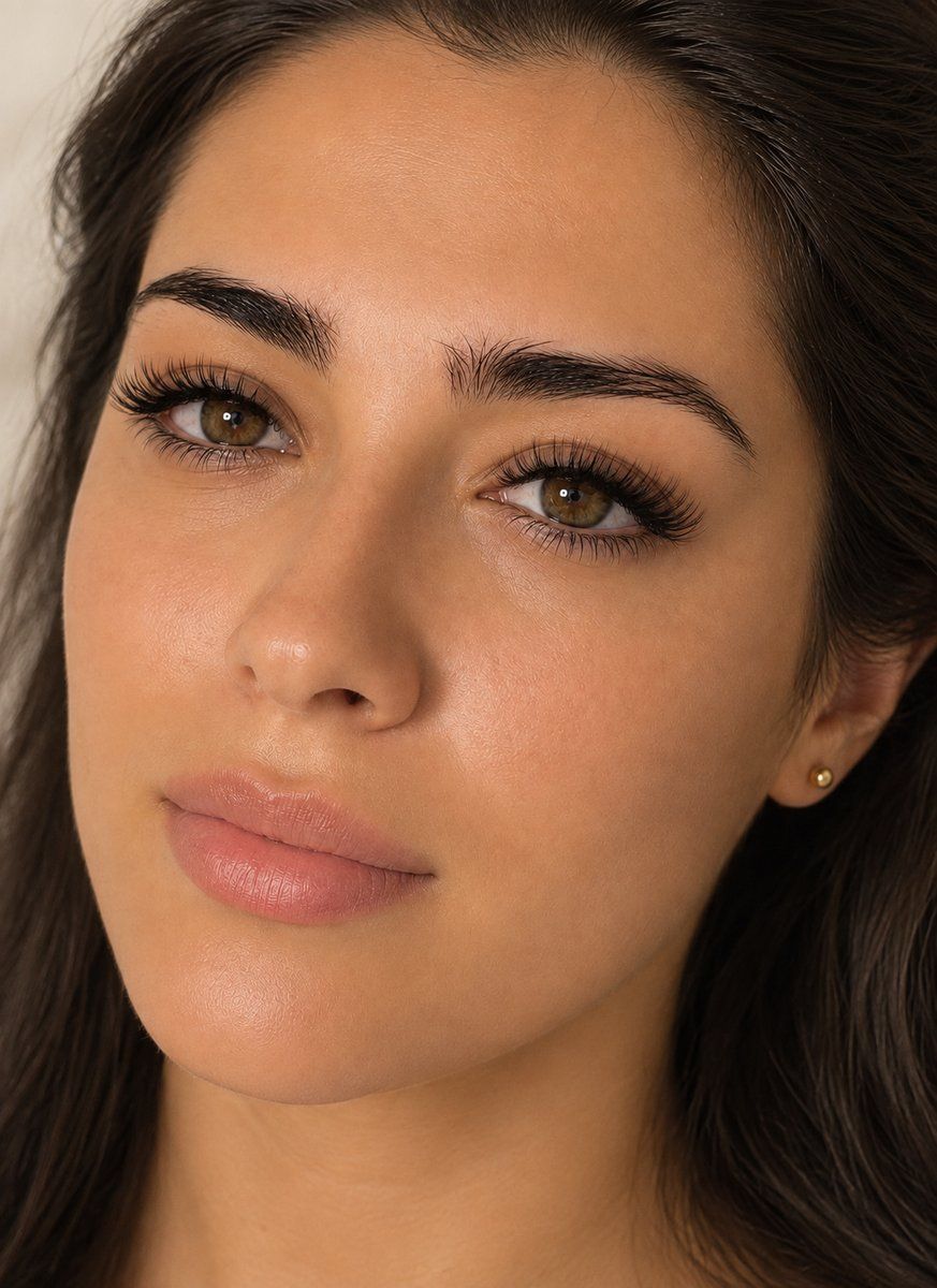 Brows before brow lamination at LAVŌGUE