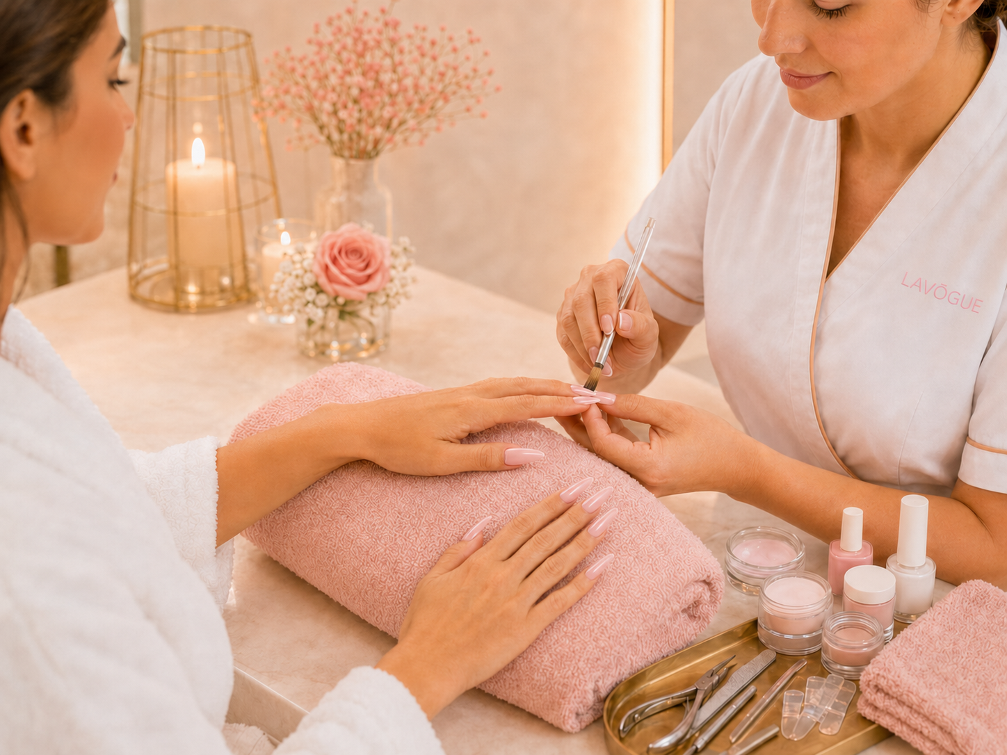 Acrylic extensions at LAVŌGUE