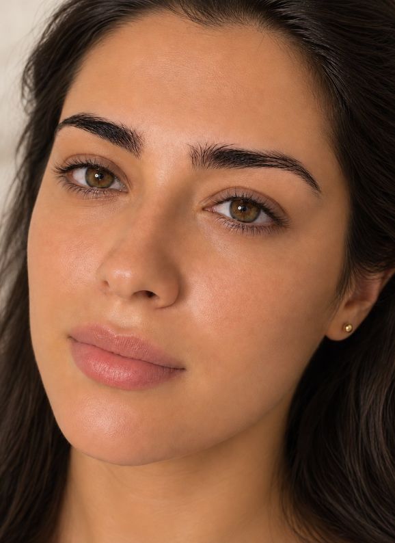 Natural lashes before lash lift and tint at LAVŌGUE