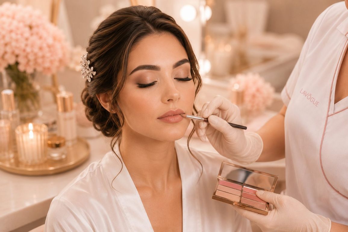 Bridal makeup and hair trial at LAVŌGUE