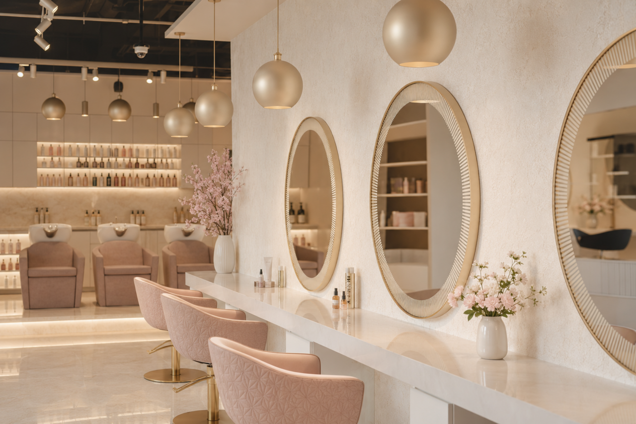Elegant interior of LAVŌGUE Beauty Lounge
