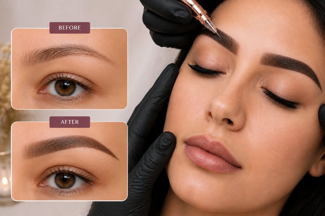 Ombré brows permanent makeup treatment