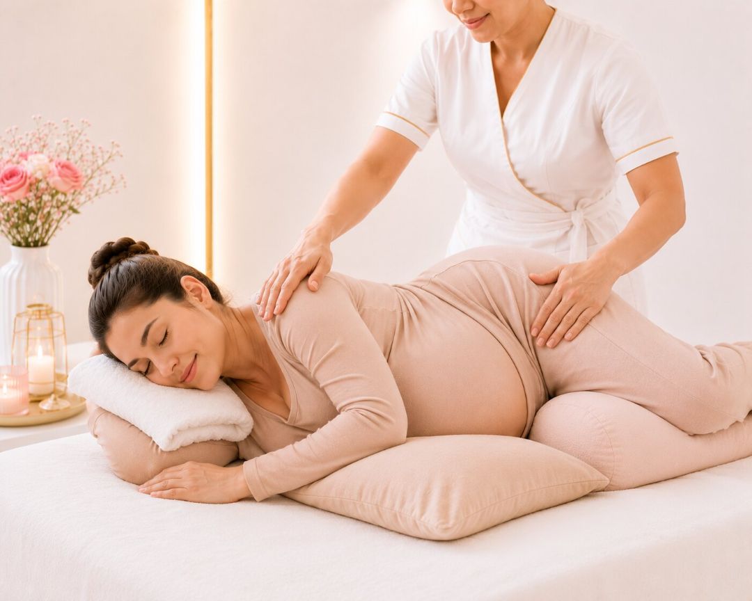 Pregnancy massage at LAVŌGUE