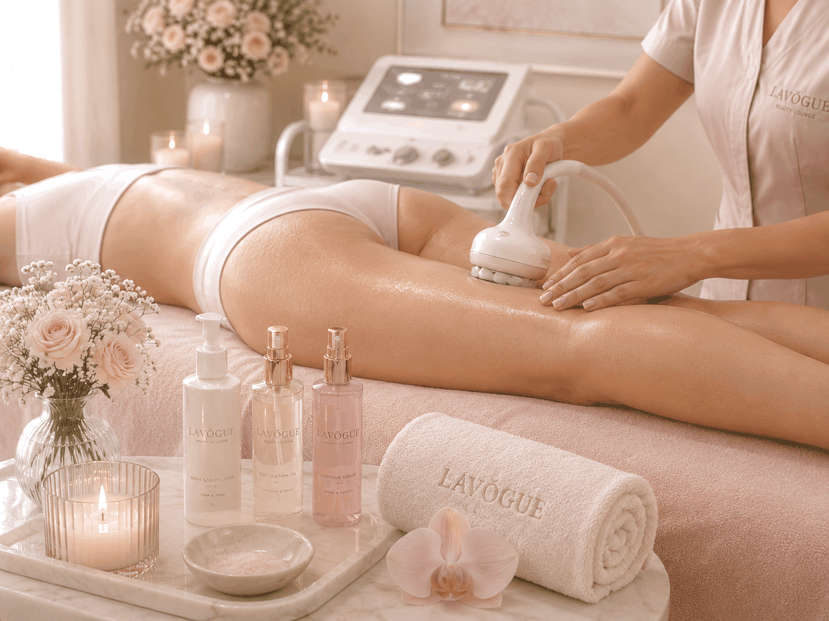 Full leg sculpting treatment at LAVŌGUE