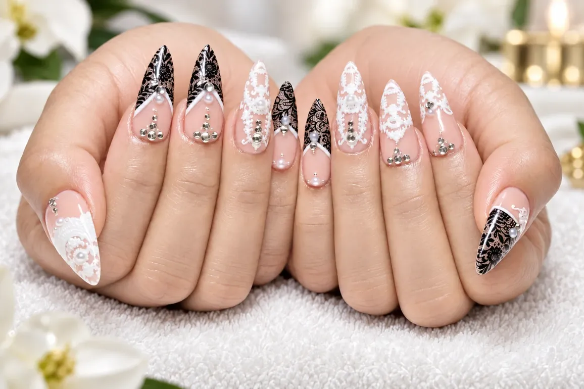 Custom nail art at LAVŌGUE