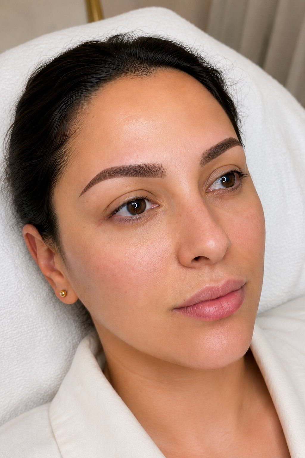 Brows after powder brows permanent makeup treatment