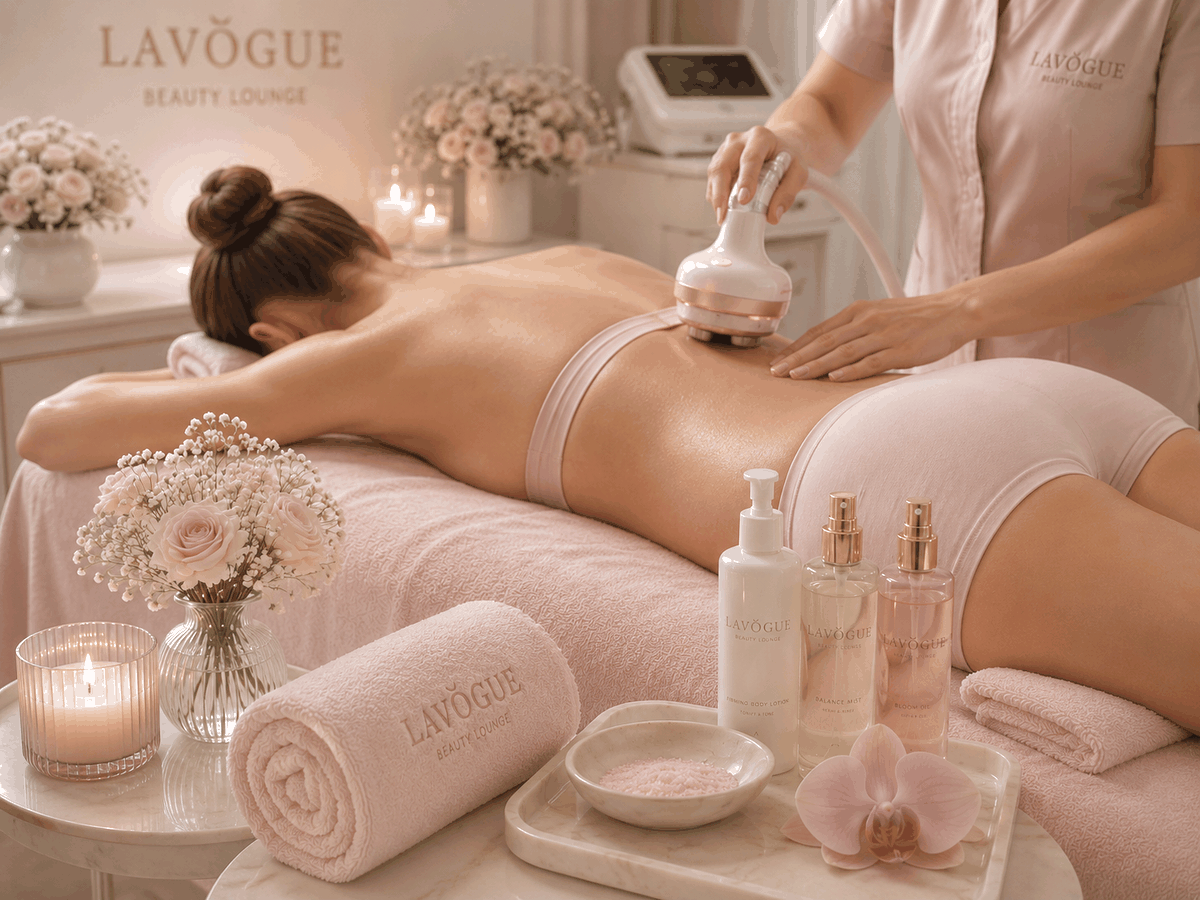 Back contour body sculpting treatment at LAVŌGUE