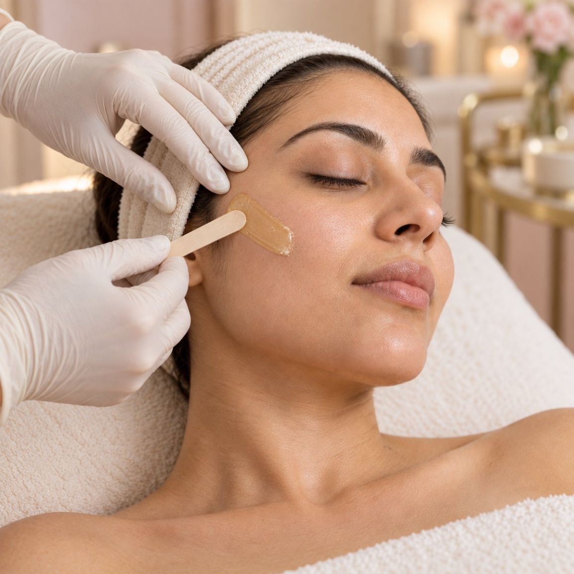 Professional facial waxing treatment at LAVŌGUE