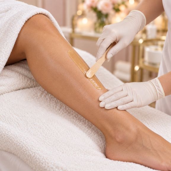 Professional body waxing treatment at LAVŌGUE