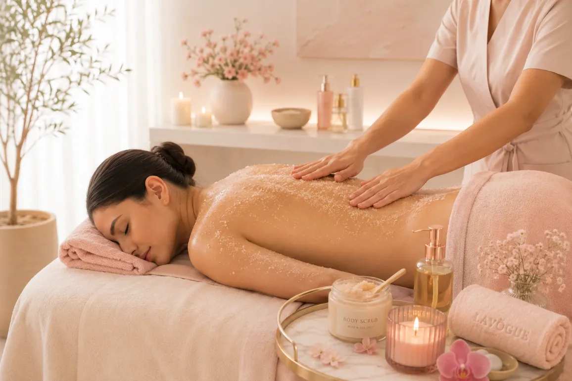 Body scrub and glow treatment at LAVŌGUE