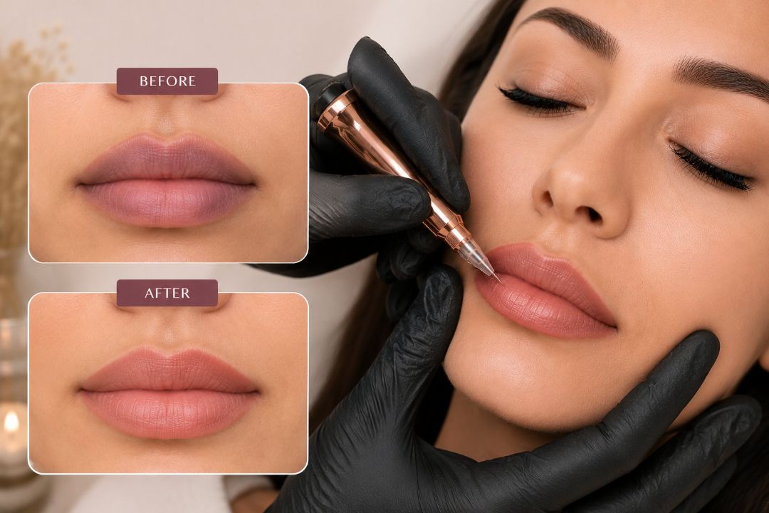 Lip neutralisation permanent makeup treatment