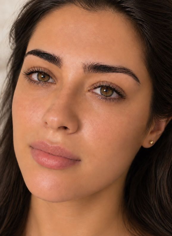 Natural lashes after lash lift and tint at LAVŌGUE