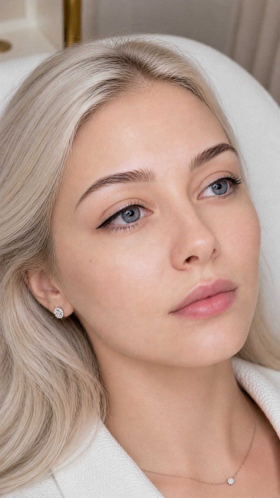 Eyes after permanent eyeliner enhancement treatment