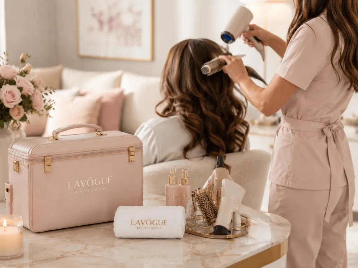 Hair styling home service at LAVŌGUE