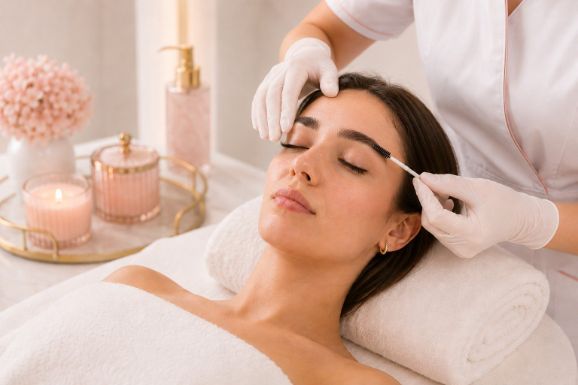 Professional brows and lashes services at LAVŌGUE