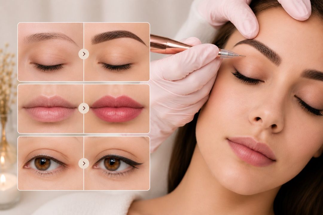 Permanent makeup touch-up treatment