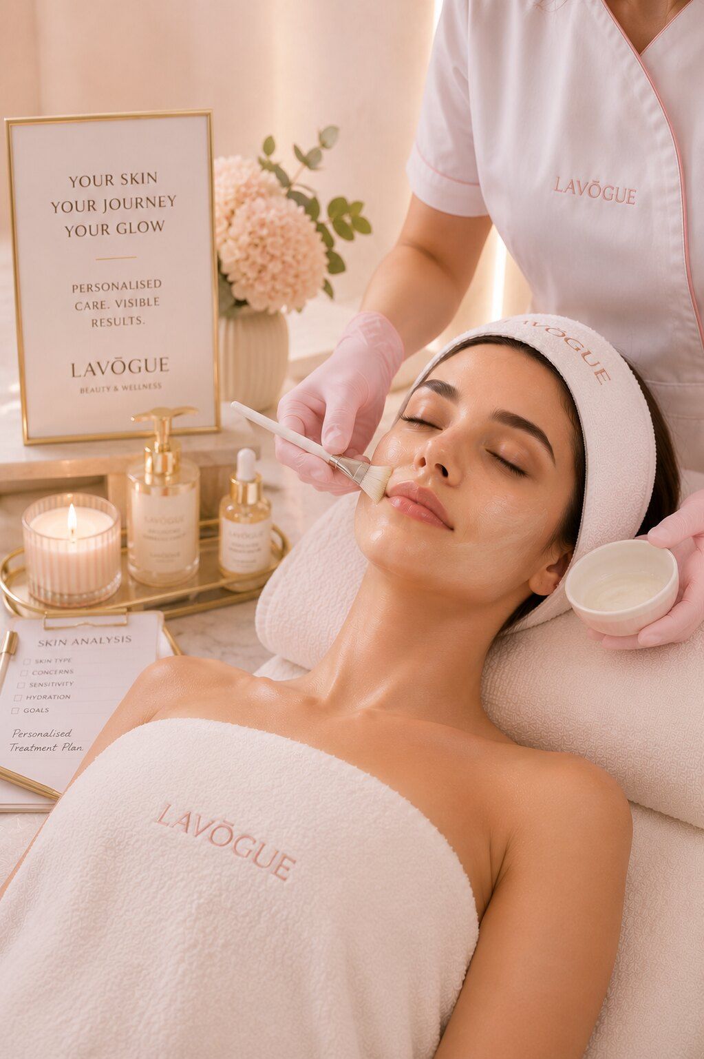 Personalised facial treatment experience at LAVŌGUE
