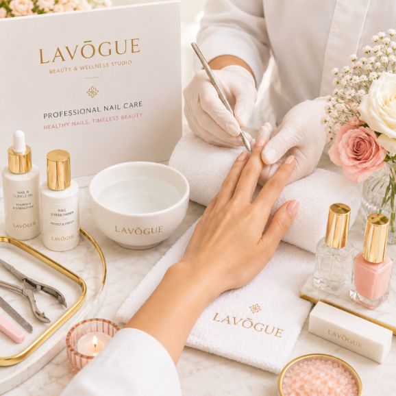Nail services at LAVŌGUE Beauty Lounge