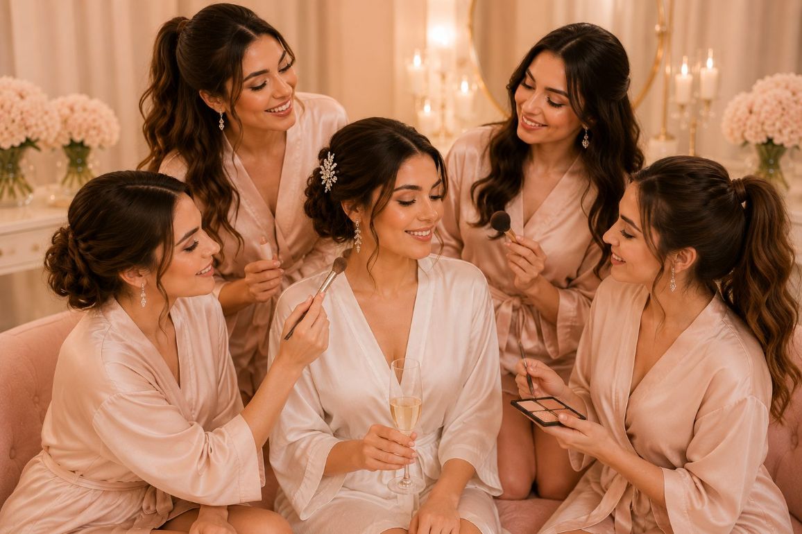Bridal party beauty services at LAVŌGUE