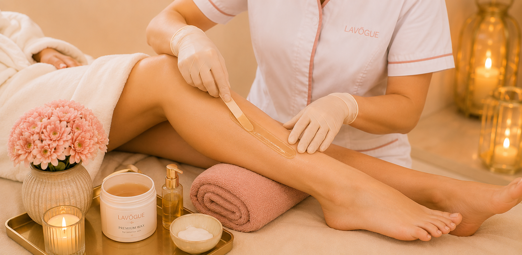 Waxing and threading services at LAVŌGUE