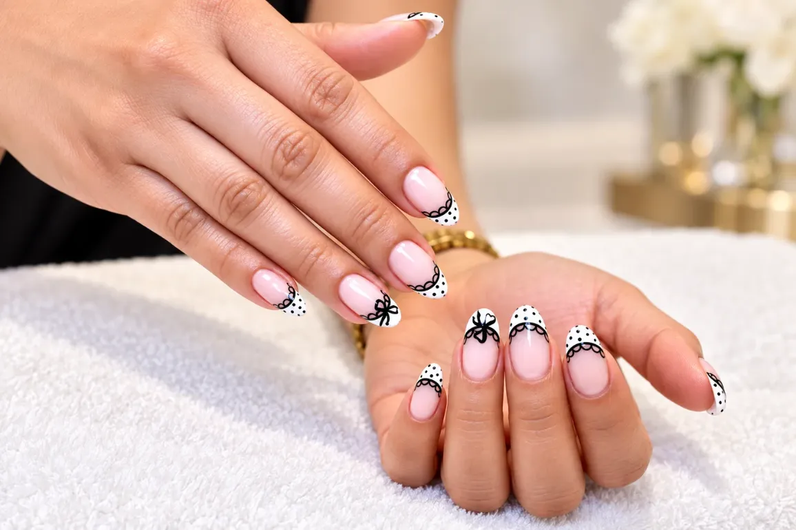 French manicure at LAVŌGUE