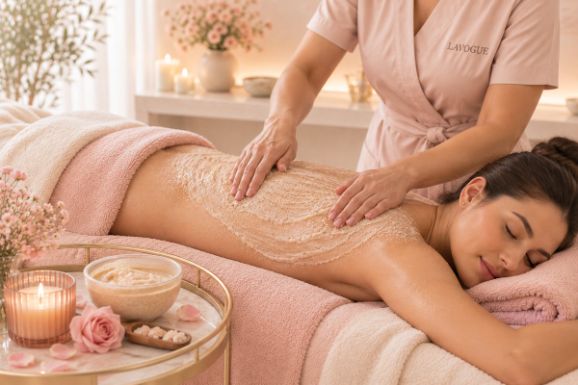 Deep Detox Body Scrub at LAVŌGUE