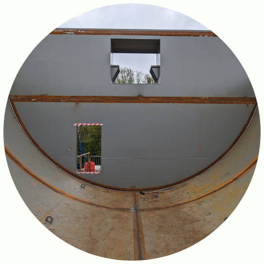 Dry anaerobic digestion plant