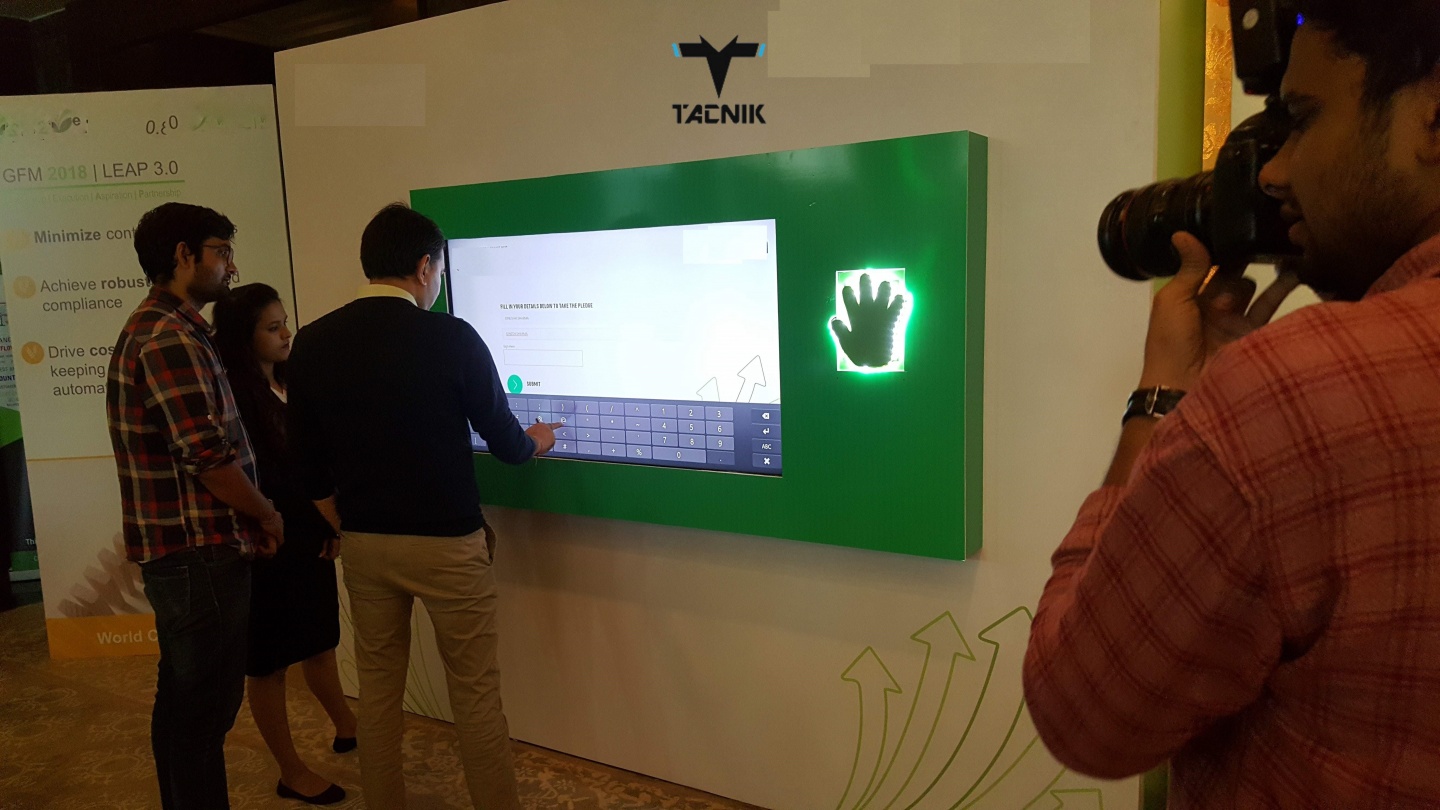 Take a pledge touch wall