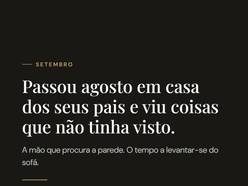 A conversa com os pais sobre a casa onde vivem
