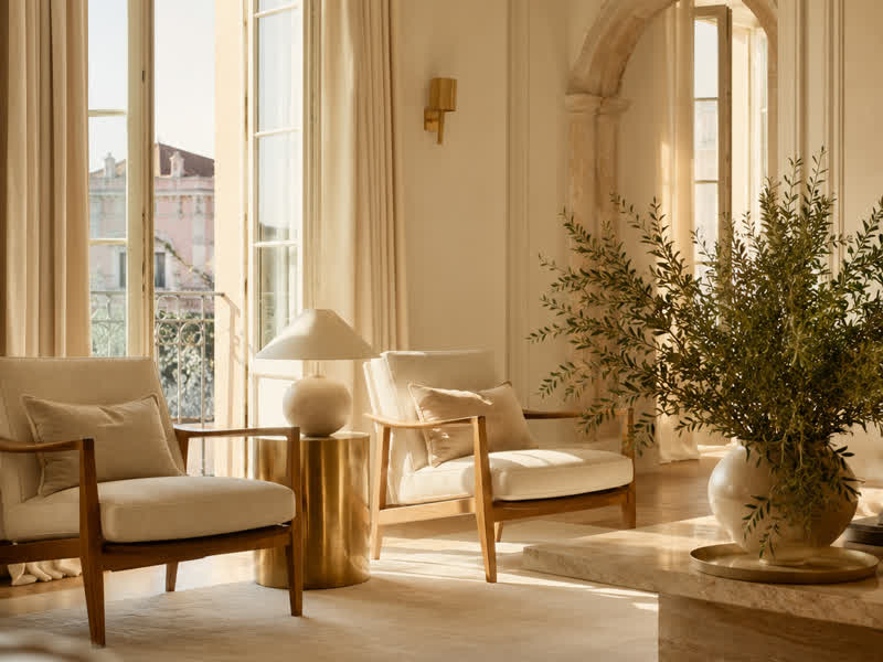 Sala elegante estilo hotel boutique