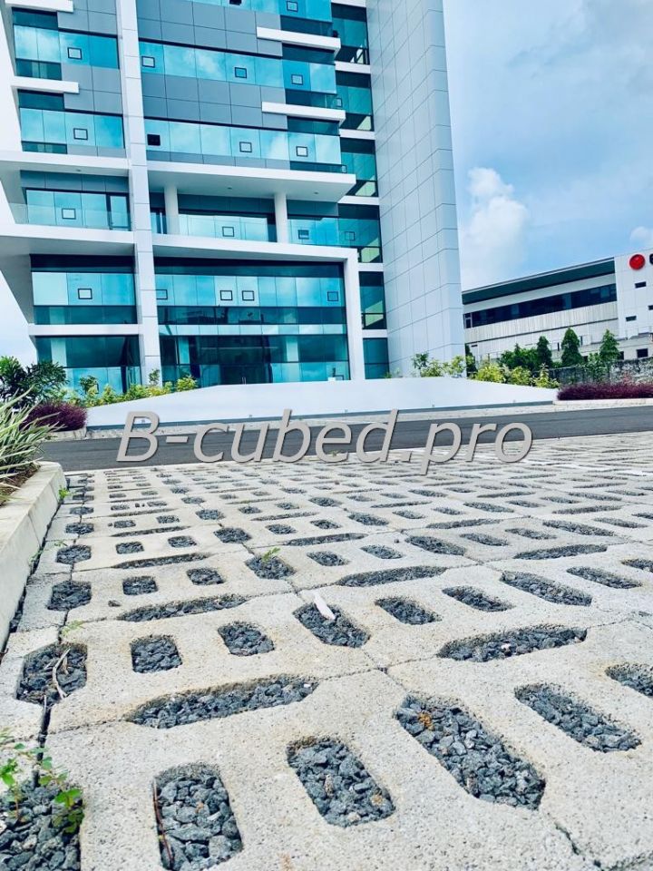 Grid EverGreen Paving solution in dry cast concrete for paving, driveway, walkway, parking